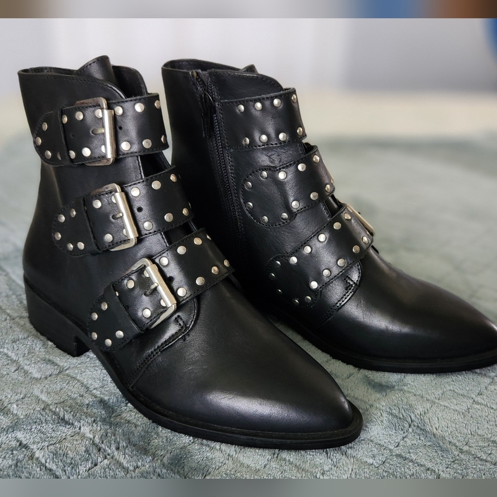 NWOT Steven by Steven Madden Harmon Leather Boots - Picture 3 of 11
